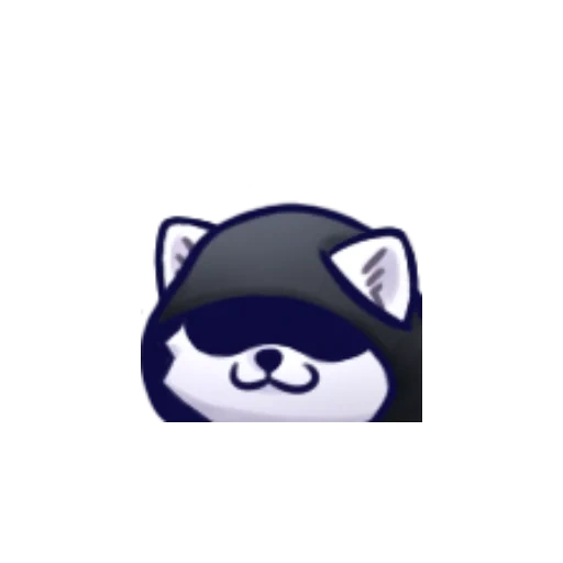 waschbär, der waschbär ist schwarz, emoji husky, husky emoji, zombie raccoon ikone