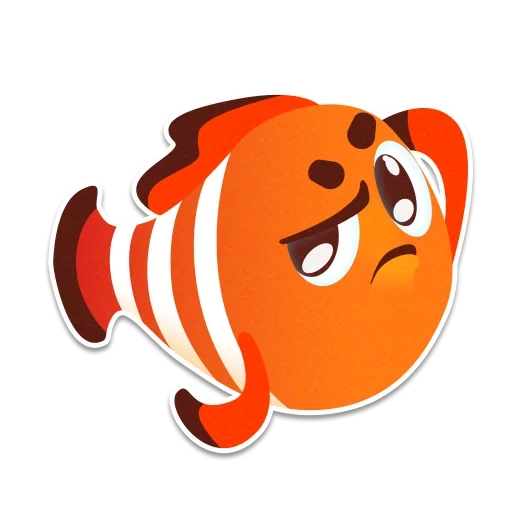 bobby babur, angry fish, petit poisson rouge pour enfants, cartoon de poisson marin