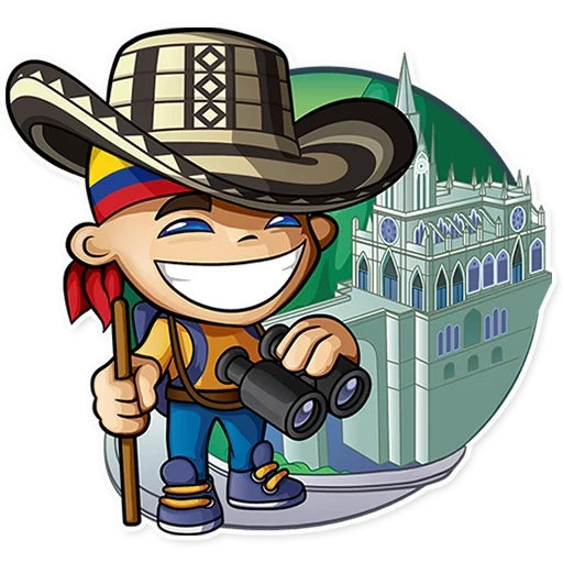 flag, with the flag, cowboy drawing, cartoon cowboy, called cartoon style