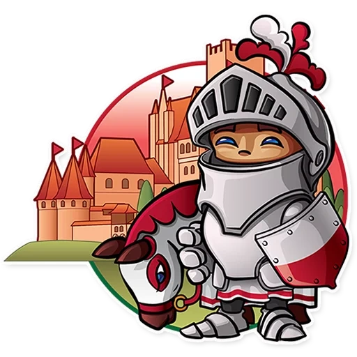 with the flag, screenshot, little knight vector