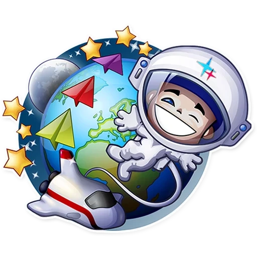 mondo, fiabe, giornata della cosmonautica, illustrazione cosmonauta, il 12 aprile è andata la giornata dei cosmonautici