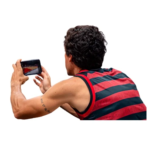 телефон, человек, смартфон, удивленный мужчина телефоном, баскетболист смартфоном руке