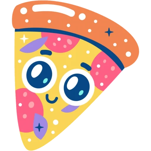 pizza, pizza, kawai pizza, nye food pizza, sepotong pizza dengan mata