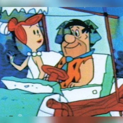 personale di flintstones, auto flintstone, auto flintstone, auto di famiglia flintstone, auto di famiglia in pietra focaia