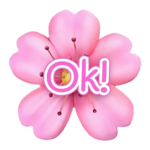 fiori rosa, fiore di emoji, fiore sorridente, fiore di emoji