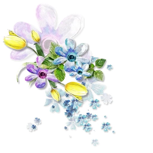 фон цветы, клипарт цветы, цветочный кластер, цветы акварельные, на прозрачном фоне цветы