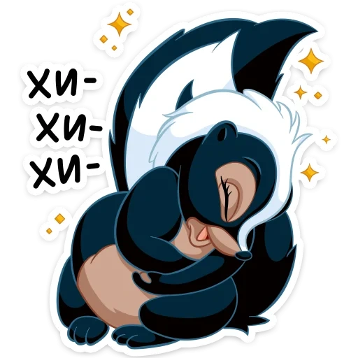 skunk, fleurs minuscules, disney skunk, skunk à petites fleurs