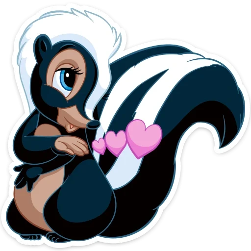 skunk, skunk cartoon, blumenstuhl