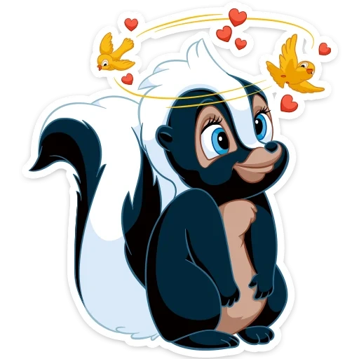 skunk, blumenstuhl