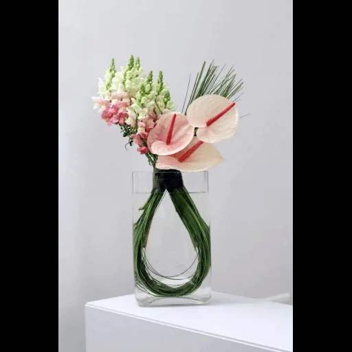 флористика цветы, букет флористика, цветочная композиция, букет спиральной технике, икебана искусственных цветов