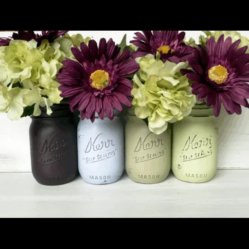 цветы, ваза банки, красивые цветы, цветочный дизайн, баночки цветами раме