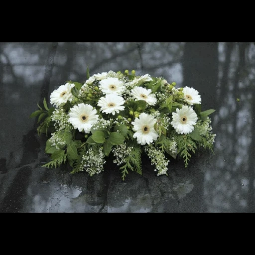 букет, похоронные цветы, цветы флористика, букет белых хризантем, хризантема бакарди букет