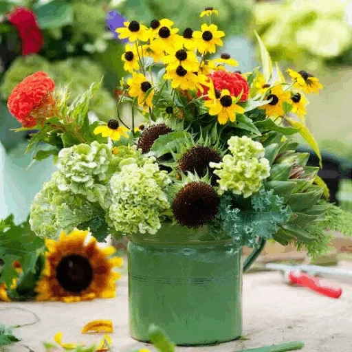 яркий букет, флористика цветы, букет подсолнухов, цветочная композиция, композиция полевых цветов
