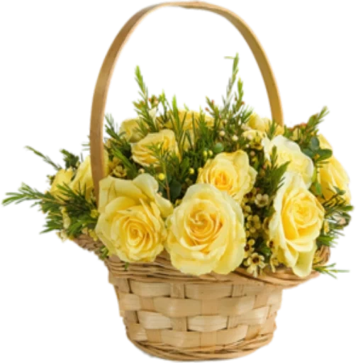bouquet basket, bouquet basket, flowers basket, flower basket, bouquet of flowers basket