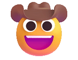 emoticon di emoticon, emoticon mela, emoticon cowboy, emoticon cowboy, espressione sorridente cowboy