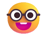 emoji, face emoji, lunettes souriantes, emoji avec un monocle