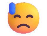 emoji, emoji sweat, emoji face, emoji de rosto maligno