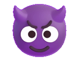 emoji, emoji hörner, joypixel 6.0, smiley dämon, violet emoticon