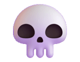 череп ios, cute skull, эмодзи череп, смайлик череп, череп смайлик айфон