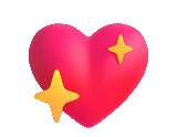 cœur, le cœur des emoji, le cœur des emoji, coeur souriant, emoji est un cœur brillant