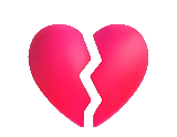 jantung, hati berwarna merah, patah hati, hati emoji yang hancur