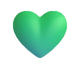heart, green heart, the heart is small, green heart, turquoise heart
