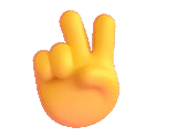 emoji, expression hand, smiling hand, 3d expression pack hand, smiling face with three fingers