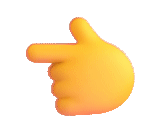 finger emoji, expression fingers to the right, give a thumbs up, smiling face fingers to the right, smiling face thumb