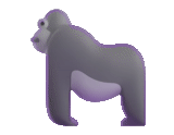 gorilla, gorilla smile, emoji gorilla, emoji gorilla, il modello di gorilla 3d si trova