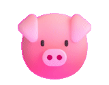 maiale, piggy, un giocattolo, il maiale è rosa, maiale rosa