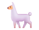 un giocattolo, messaggero, alpaca 3d, giraffa giraffe piggy, leset puf unicorn bianco