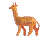 jirafa, corteza de jirafa, jirafa de rompecabezas 3d, diseño de jirafa flate, klein 3d puzzles set 0066k