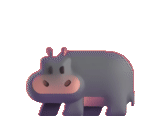 ippopotamo, un giocattolo, posa di ippopotami, pouf gloria hippo