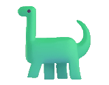 dinosaur, dinosaurio, динозавр милый, зеленый динозавр, 3 д конструктор детей динозавр
