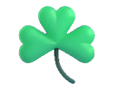 foglio di trifoglio, emoji clover, smimik è un trifoglio a quattro assi, clover blu a quattro lepoli, simbolo del trifoglio a tre linee dell'irlanda