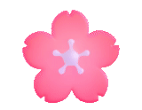 sakura emoji, flor do ícone, a flor é rosa, pétala de flor, estêncil de flor com cinco pétalas