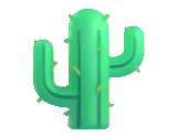 kaktus, cactus lebble, emoji cactus, kaktus datar, bravo stars cactus