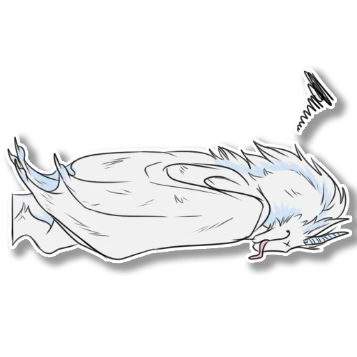 дракон фыр, животное дракон, спящий белый дракон, scaled and icy дракон