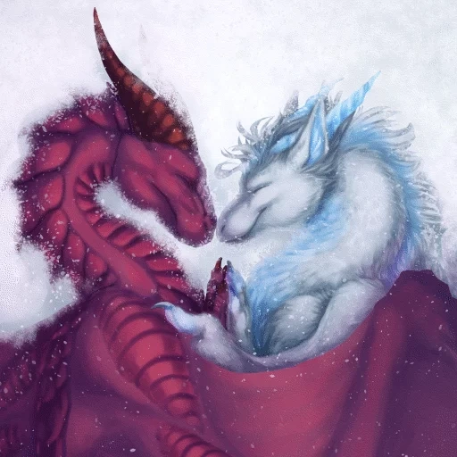 el dragón, dragón de zorro, el dragón del amor, el dragón es amable, criaturas de fantasía