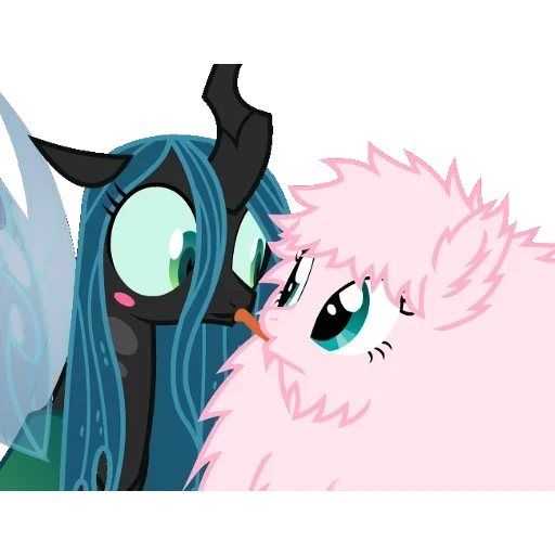 fluffy puff crisalis, pony fluffy puff crisalis, soffice puff crisalis i loro figli, pignolo di queen crisalis fluffy, pigna della principessa crisalis fleffi