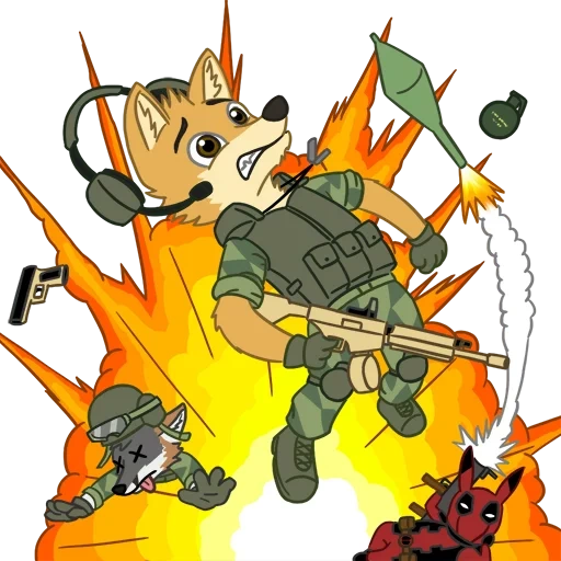military, furry fox soldiers, german shepherd