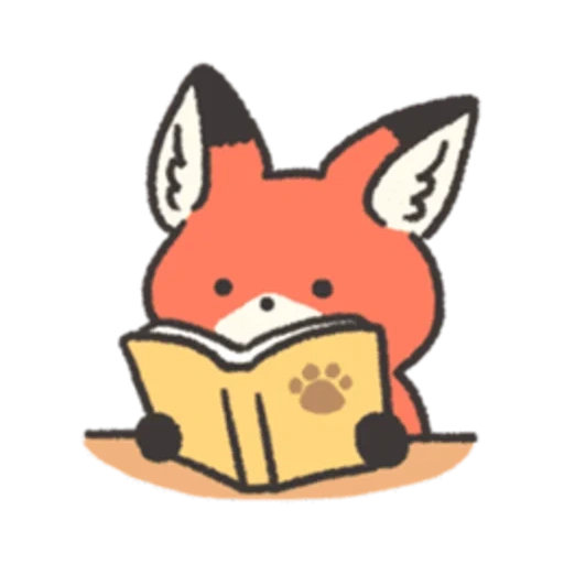flafi, fox, notebook, illustration de renard