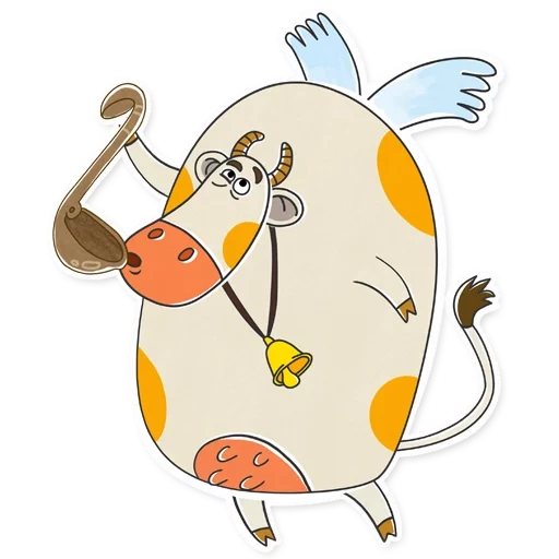 mucca, mucca, piccola mucca, illustrazione di mucca, animali volanti cow zoya