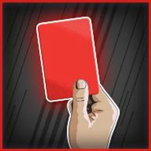 tarjeta roja, tarjeta roja, mano con una tarjeta roja