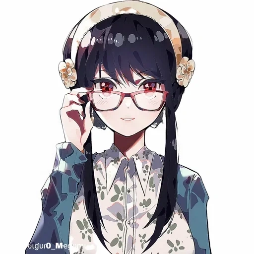 anime, bild, anime mädchen, anime chan art, anime mädchen der brille