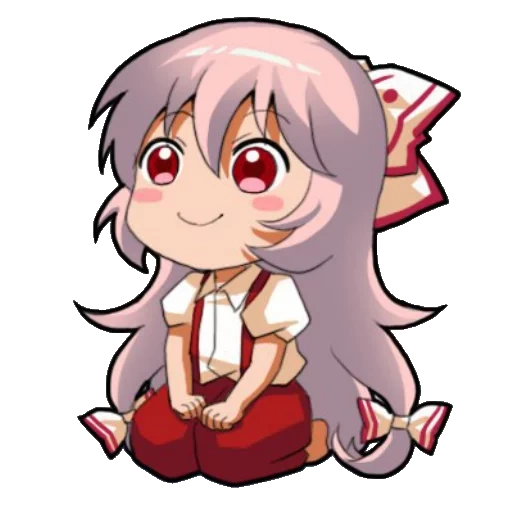 anime expression pack, anime picture, emoting mokou, back-of-head expression, cartoon characters