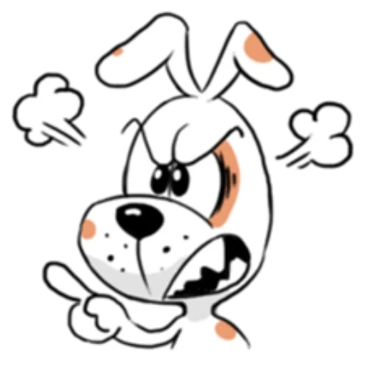 cão, rosto de coelho, esboço de gao fei, cartoon de esboço problemático, imagem de personagem da disney