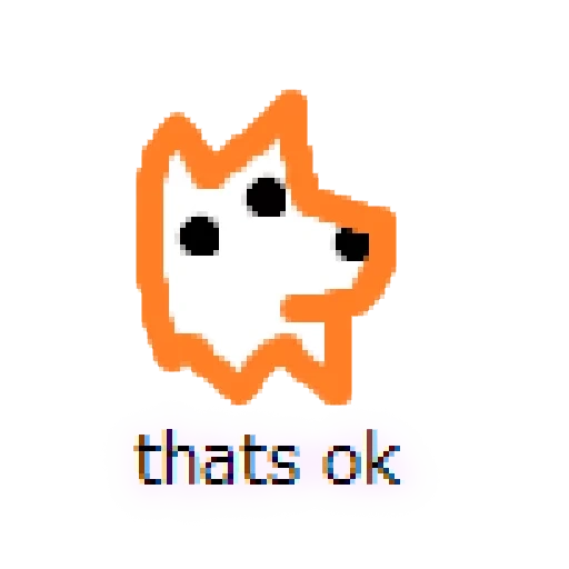 fox, text, sticker