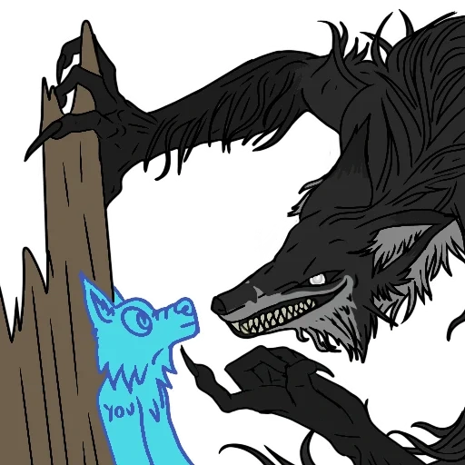 anime, ren wolf, démon de lilaira, référence du loup sauvage, référence de monstre de loup