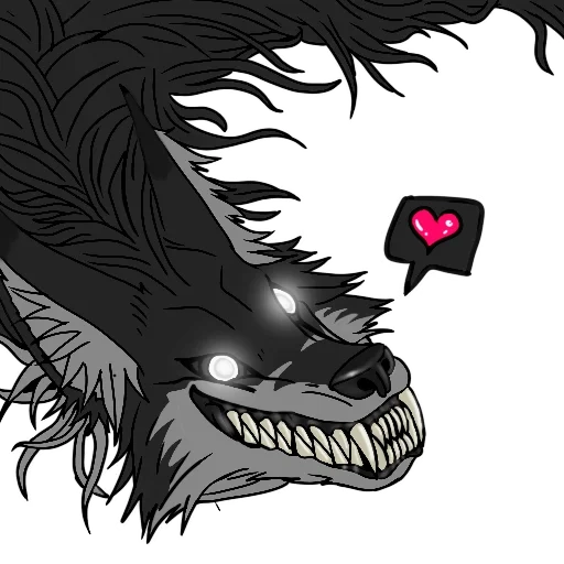 animação, lobo, lobo preto, fenrell wolf kraken, a alma das trevas do monstro de sullivan